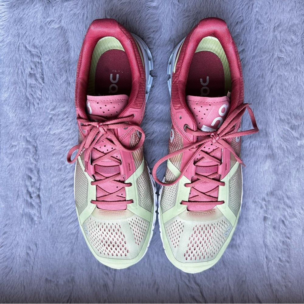 ON Women's Athletic Shoes Pink and Green Size 10 ON Cloud Cloudflow 2.0 - Picture 8 of 8
